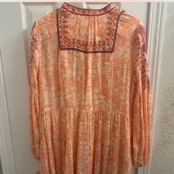 Anthropologie Boho Claudia embroidered babydoll tunic top, Size Medium - Picture 8 of 9